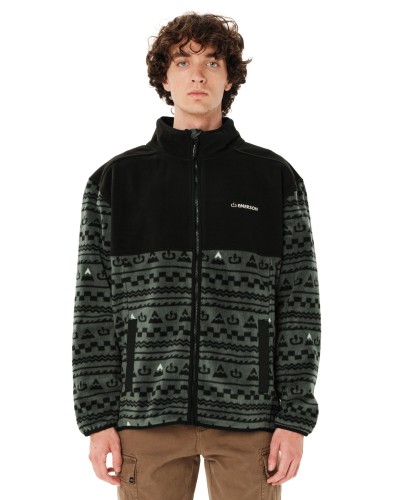 EMERSON FULL ZIP FLEECE 262.EM29.156 PR630 FOREST GREEN/BLACK