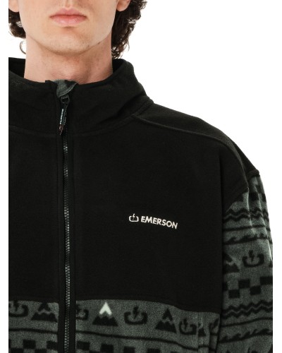 EMERSON FULL ZIP FLEECE 262.EM29.156 PR630 FOREST GREEN/BLACK