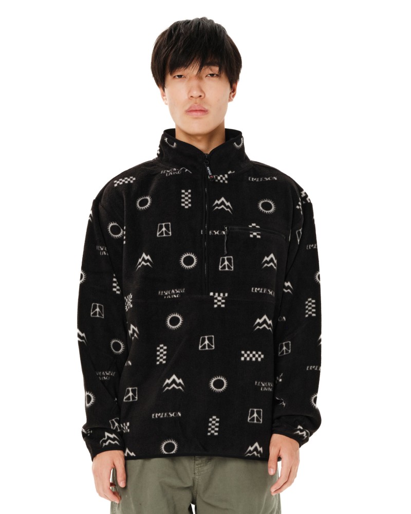 EMERSON HALF ZIP FLEECE 262.EM28.106 PR634 BLACK