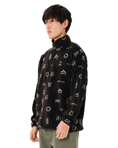 EMERSON HALF ZIP FLEECE 262.EM28.106 PR634 BLACK