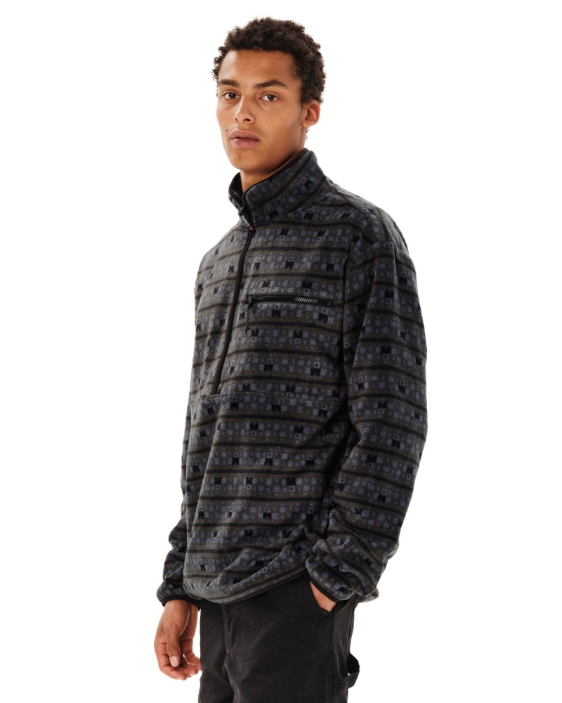 EMERSON HALF ZIP FLEECE 262.EM28.106 PR628B OFF BLACK