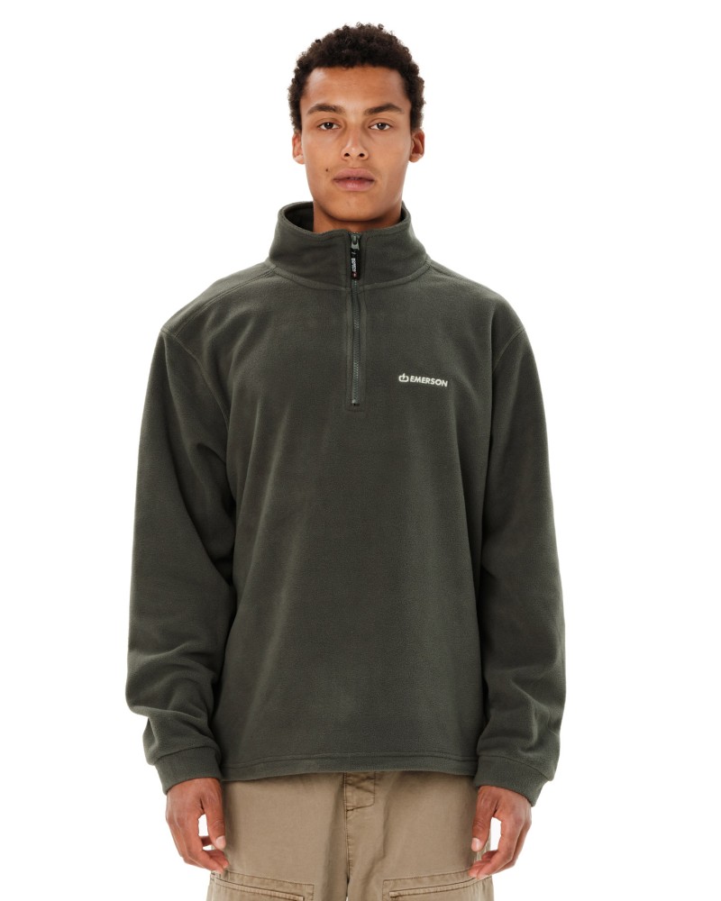 EMERSON HALF ZIP FLEECE 262.EM28.25 OLIVE GREEN