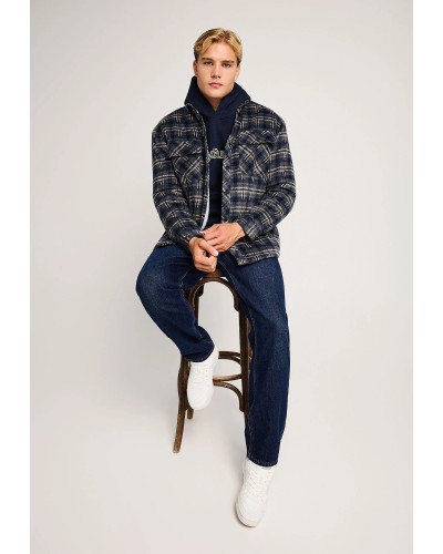 FUNKY BUDDHA JACKET FBM014-071-01 MIDNIGHT BLUE