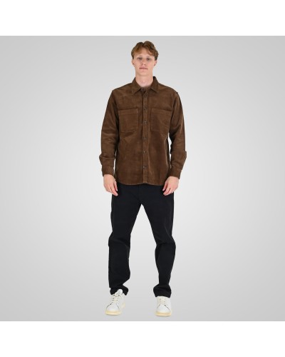 REBASE SHIRT WITH CHEST POCKETS (HEAVY CORDUROY) (RELAXED FIT) 262.RGS-5208 CAMEL