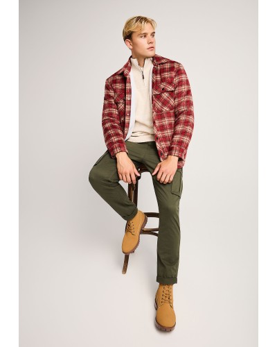 FUNKY HALF-ZIP KNIT FBM014-050-09 FOG MEL