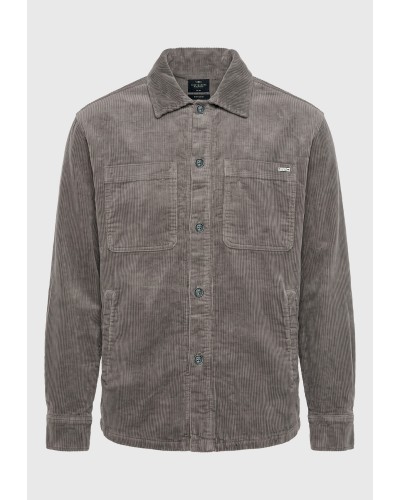 FUNKY BUDDHA OVERSHIRT FBM014-035-05 MOON MIST