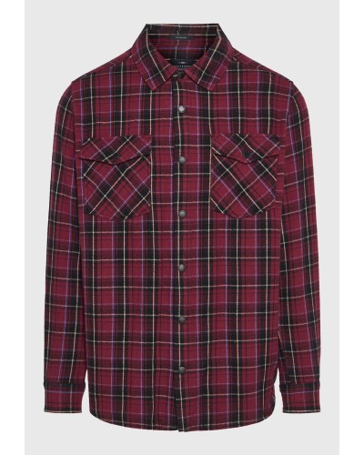 FUNKY BUDDHA SHIRT FBM014-019-05	BURGUNDY