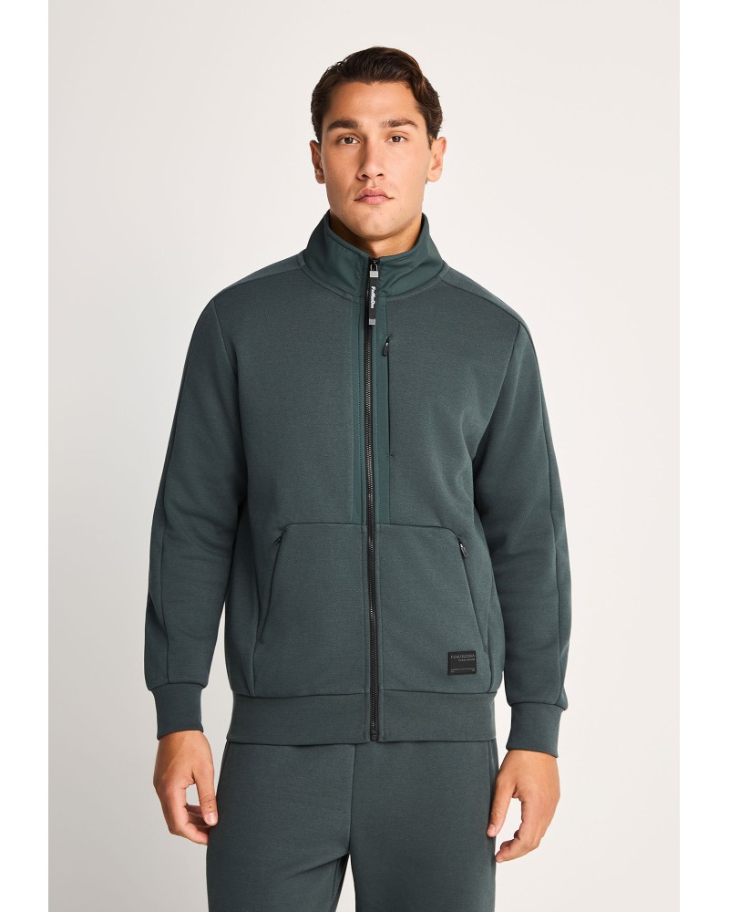 FUNKY BUDDHA ZIP HOODIE FBM014-082-06 GREEN STORM
