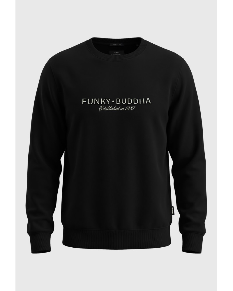 FUNKY BUDDHA HOODIE FBM014-012-06 BLACK