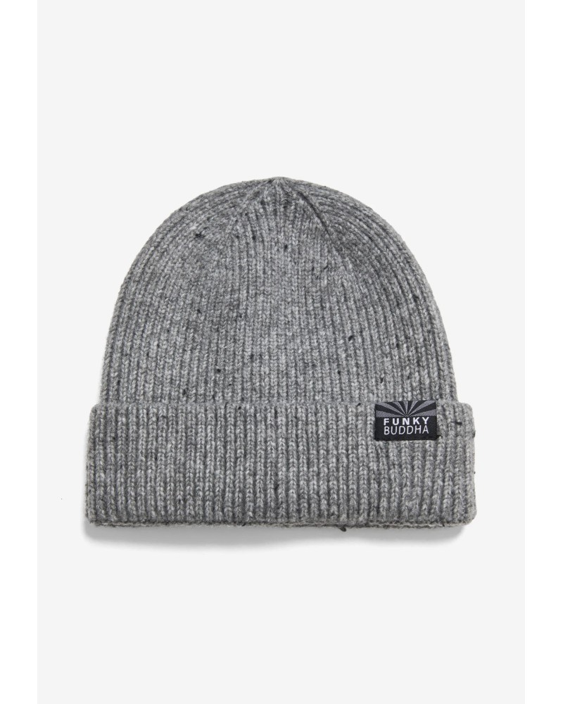 FUNKY BUDDHA Men's knitted hat FBM014-098-10 GREY