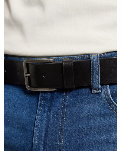 LEE	 EMBOSSED LOGO BELT 	BLACK